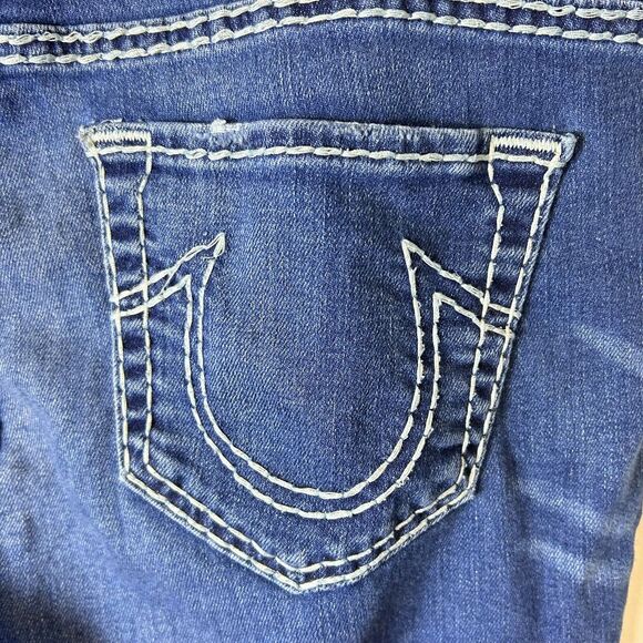 True Religion Casey Blue Medium Wash Lower Rise Skinny Jeans Size 31 - Picture 6 of 16
